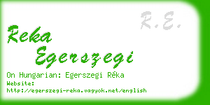 reka egerszegi business card